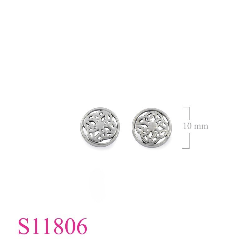 Earrings, 10mm round Celtic.