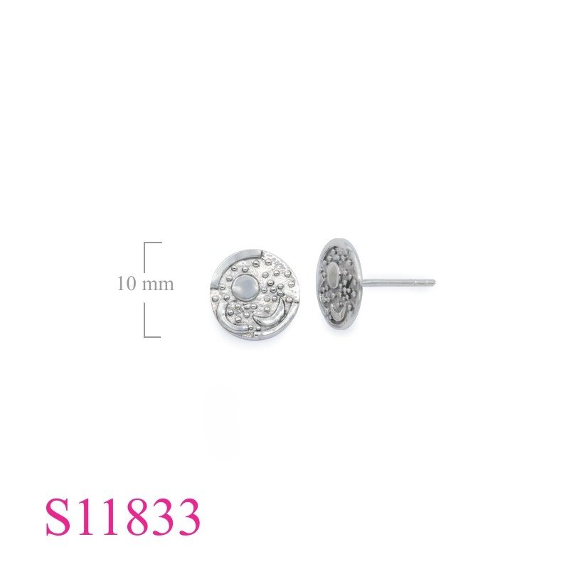 Earrings, 10mm round Sky disk of Nebra.