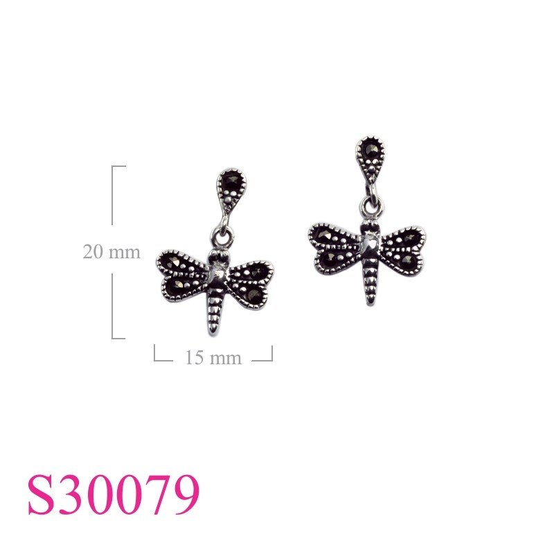 Dragonfly Earrings, Marcasite Earrings,  small .