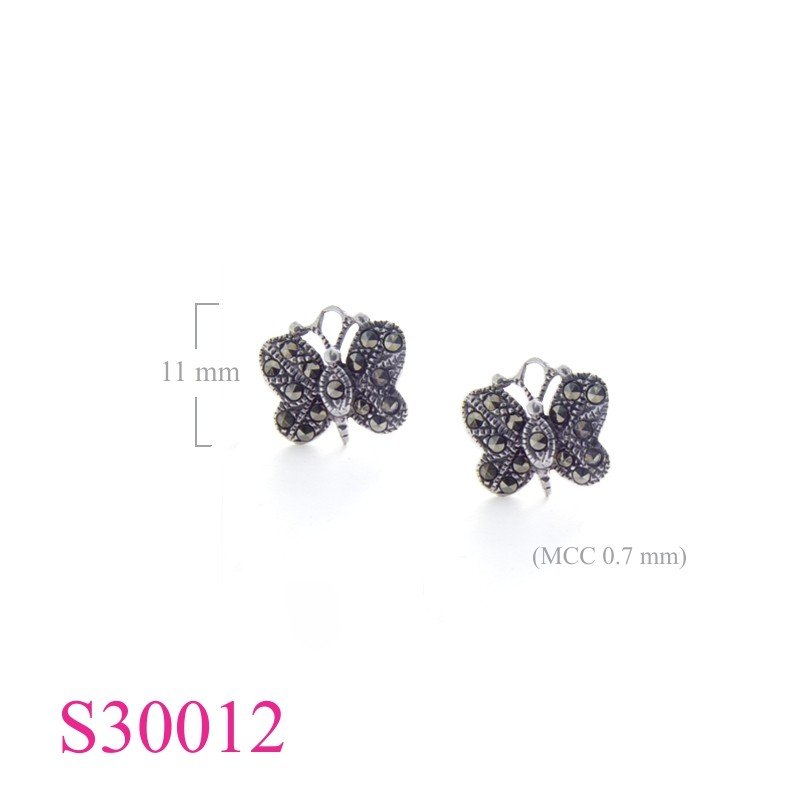 Butterfly Earrings, Marcasite Earrings,  , 30pcs.
