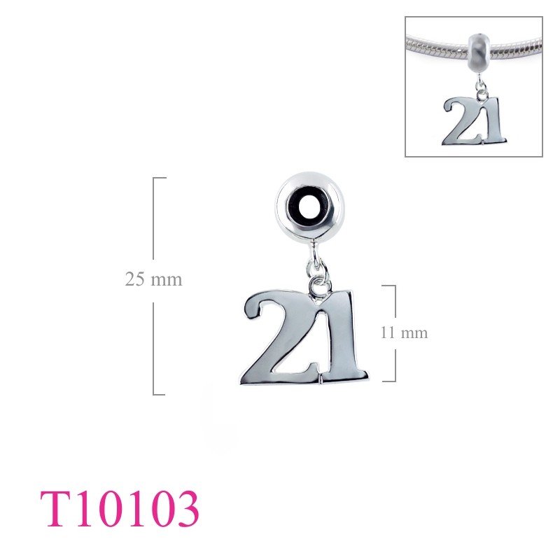 Bead, hanging 21.
