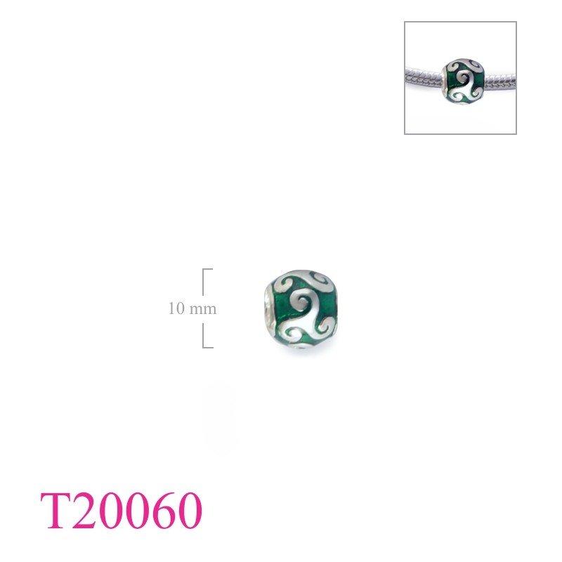Bead, Triskellions enamel.