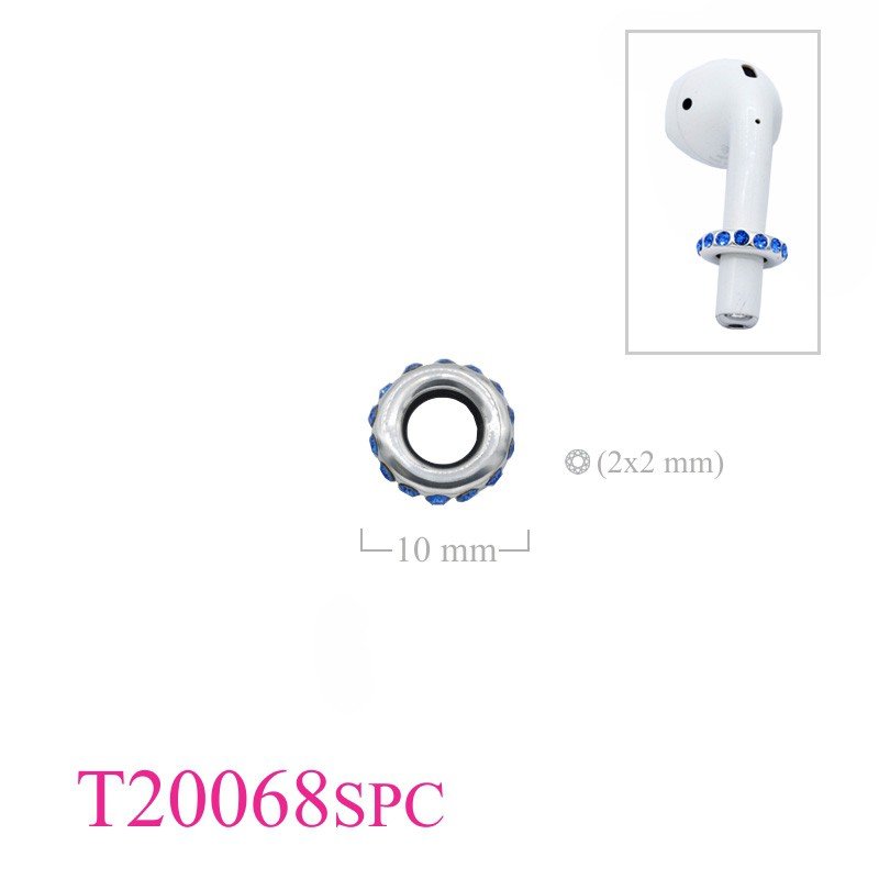Bead, small Sapphire crystals ring for Air Pod.