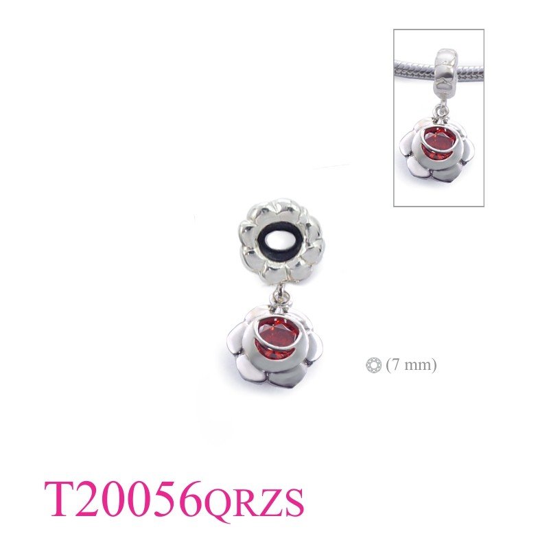 Chakra Bead, stopper heart Ring and hanging Sacral Chakra with Orange CZ stone.