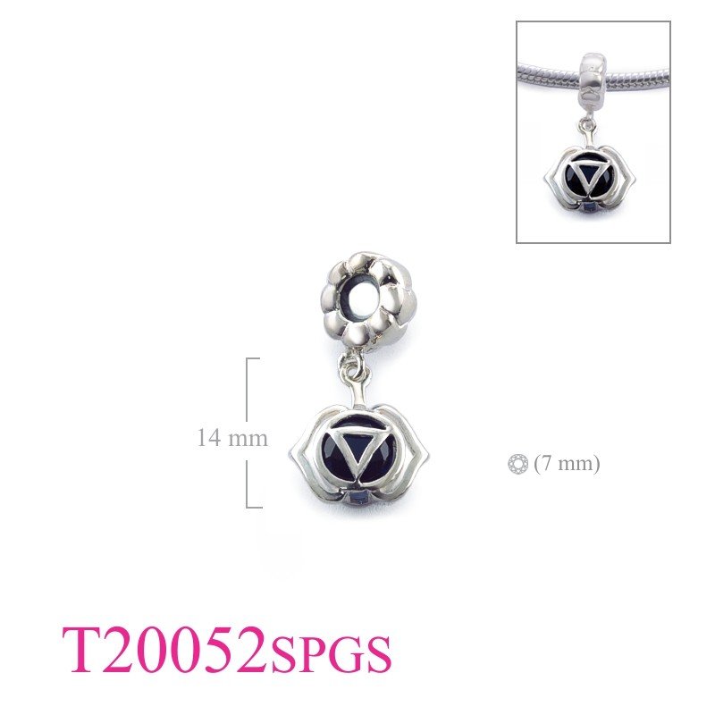 Heart Bead, Chakra Bead, stopper ring and hanging Third Eye Chakra with Sapphire Glass stone.