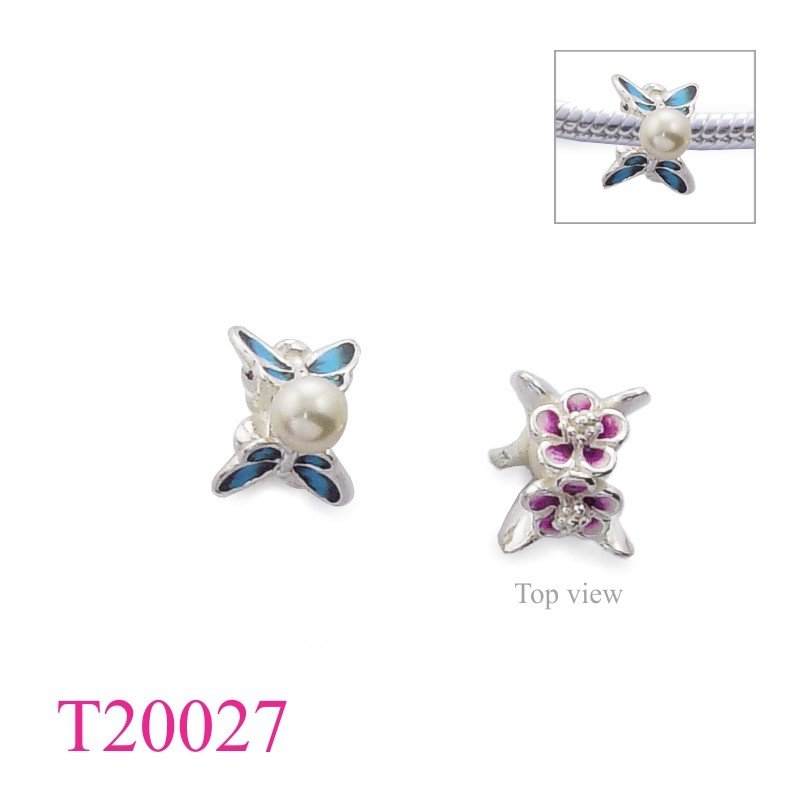 Butterfly Bead, Flower Bead, ,and PP Perl enamel.