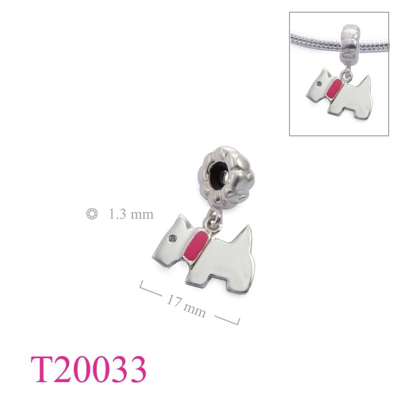 Dog Bead, Heart Bead,ring and hanging  enamel.