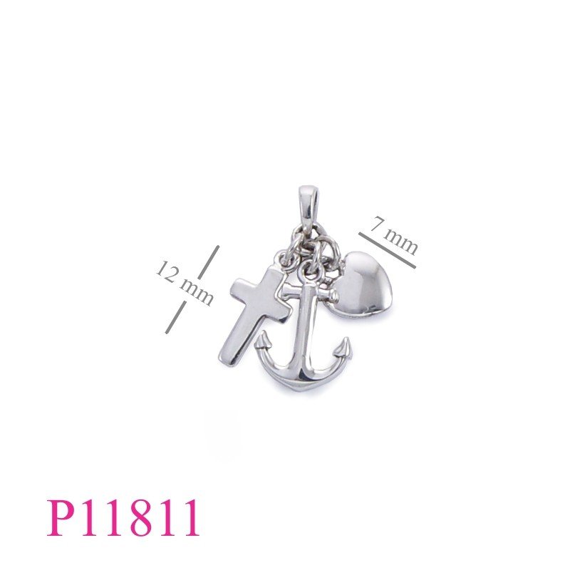 Heart Pendant, Anchor Pendant, Cross Pendant, heart, anchor, and cross.
