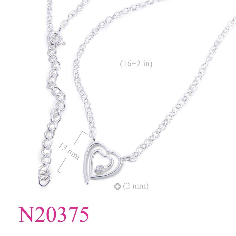 Necklace, heart.