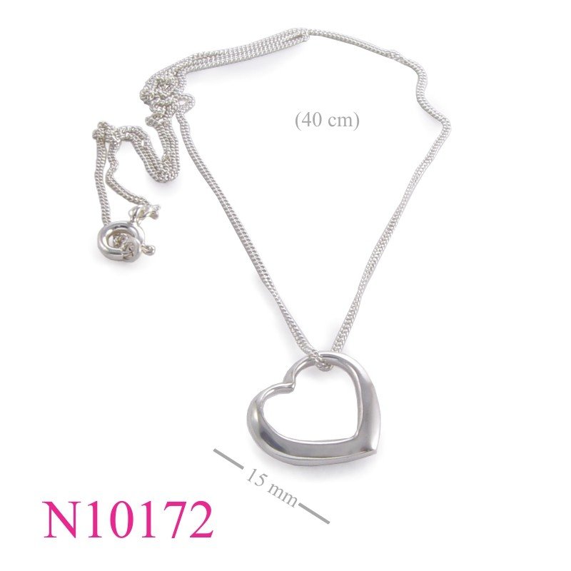 Necklace, heart with small chain.