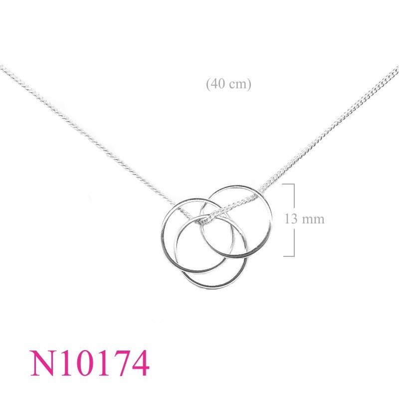 Necklace, 3rings  with small chain.