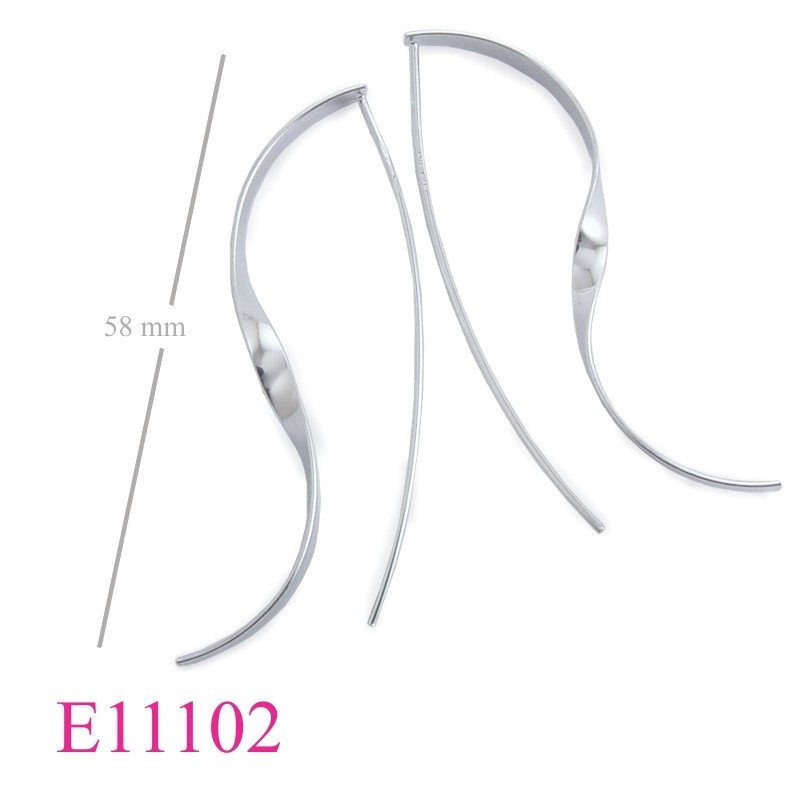 Earrings, flat twist wire.