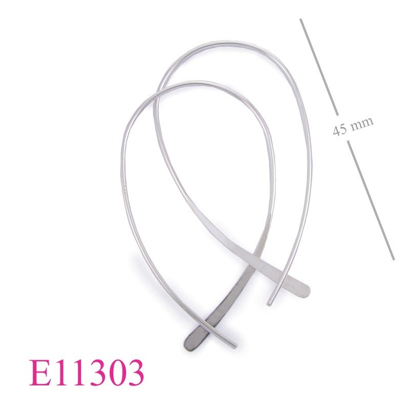Earrings, flat end loop.