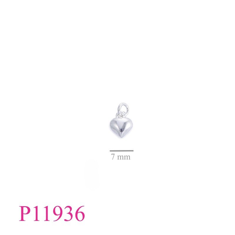 Heart Pendant, 6mm heart.