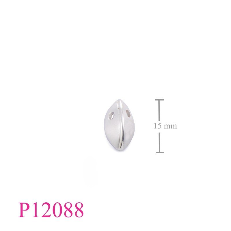 Pendant, sandblast half nut shape.
