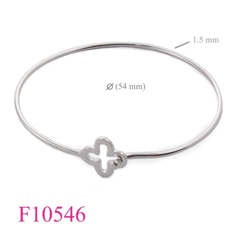 Bangle, cut out flower design 54 mm inside diameter.