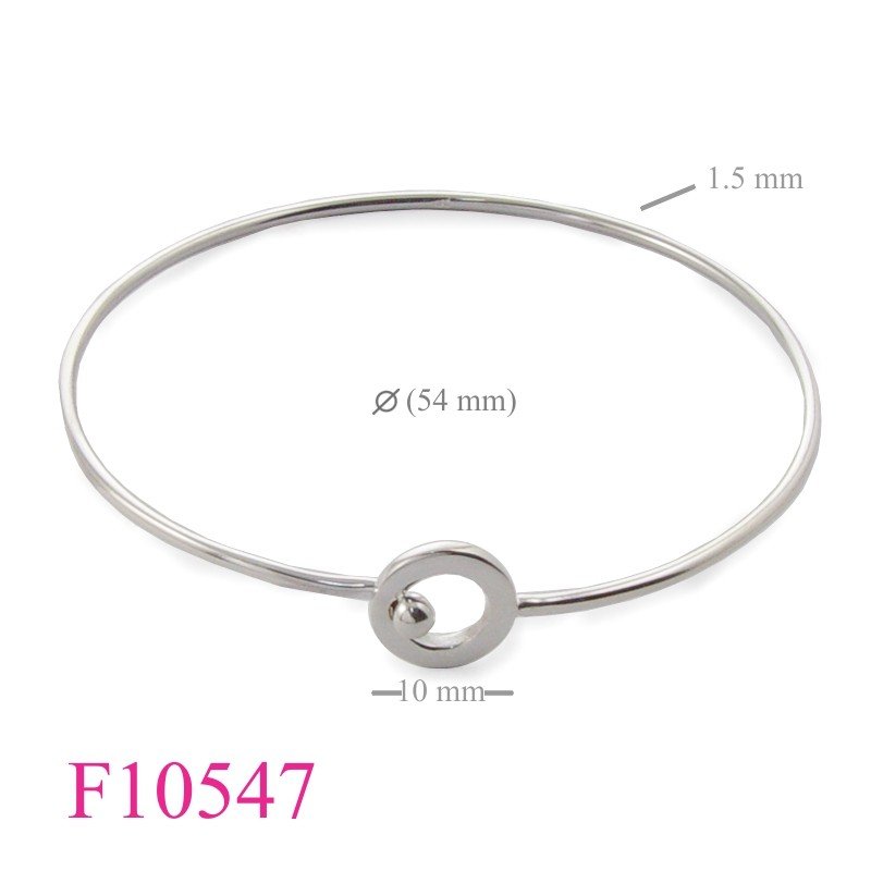 Bangle, cut out round design 54 mm inside diameter.