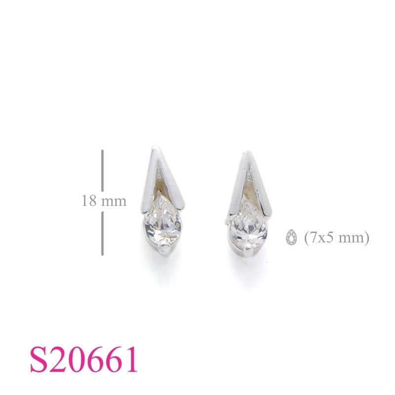 <p>Earrings, 7x5mm drop stone.</p>