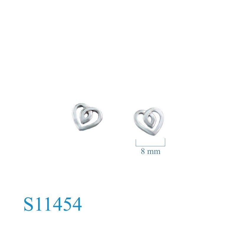 Earrings, open heart.