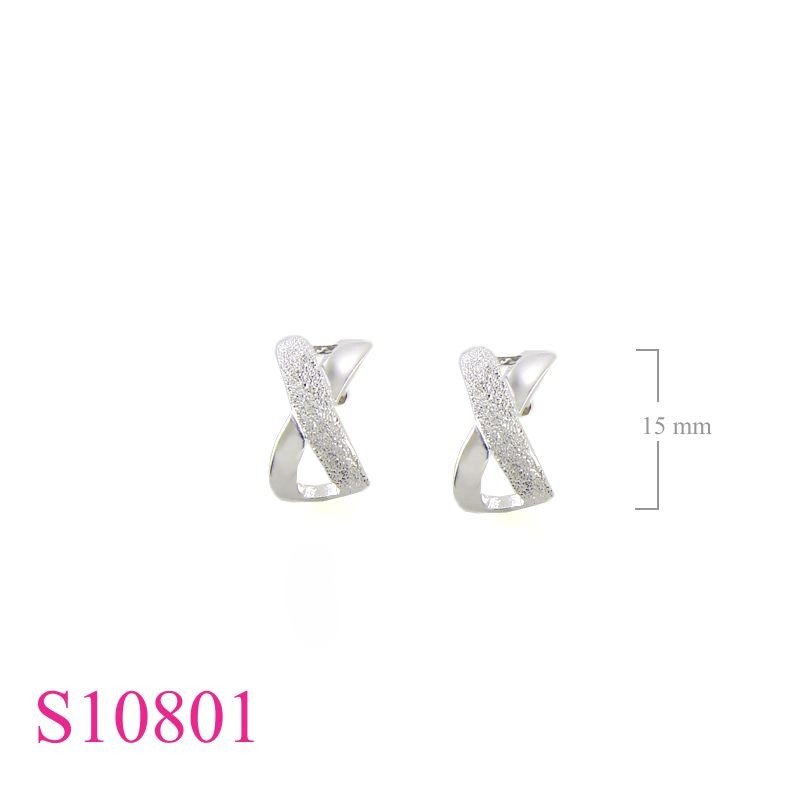 Earrings, cross wires.