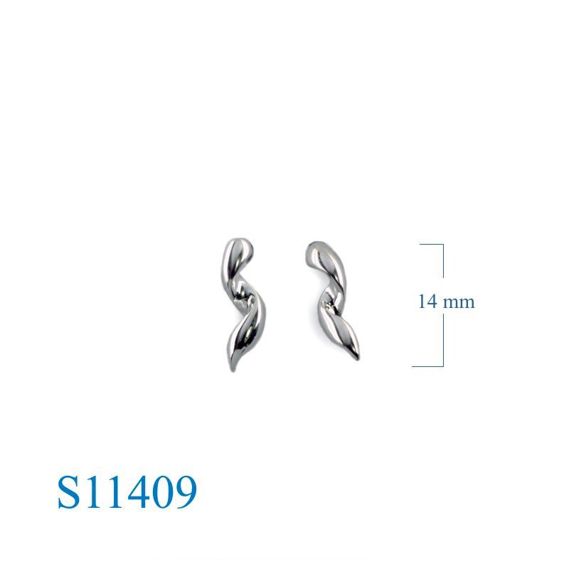 Earrings, twist design.