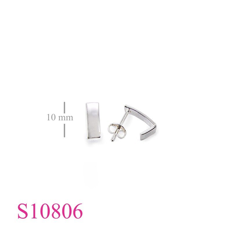 Earrings, flat angle design.
