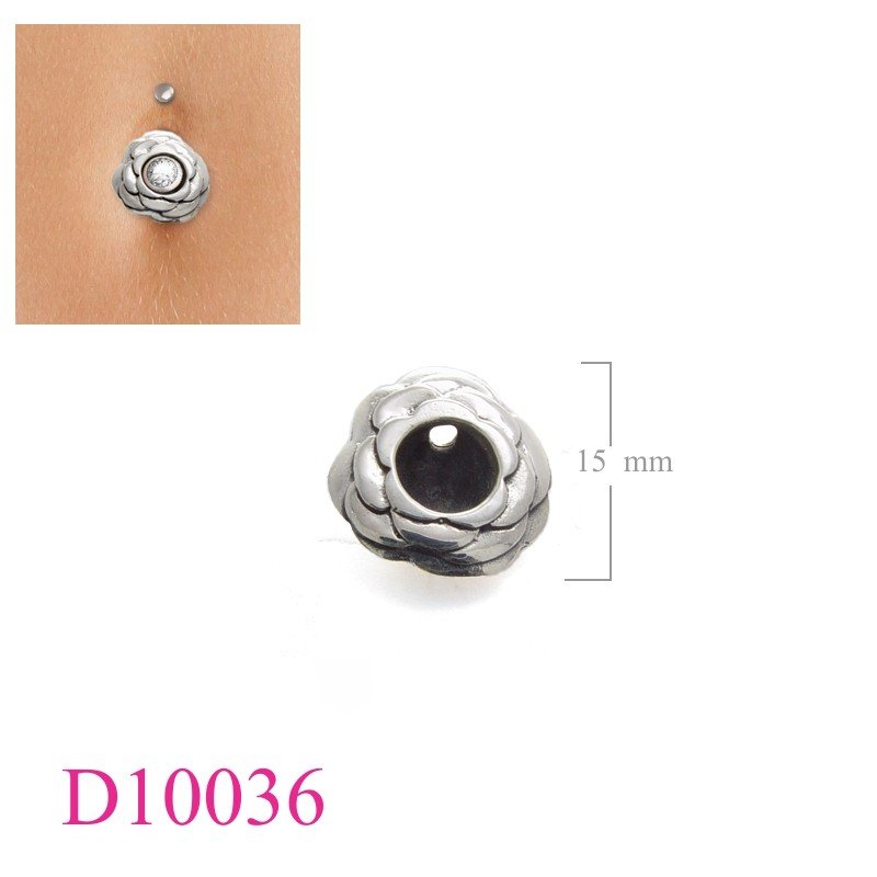 Flower Body Jewelry, shield, flower.
