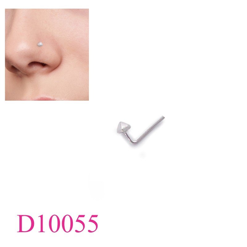 Body Jewelry, small pyramid nose stud.