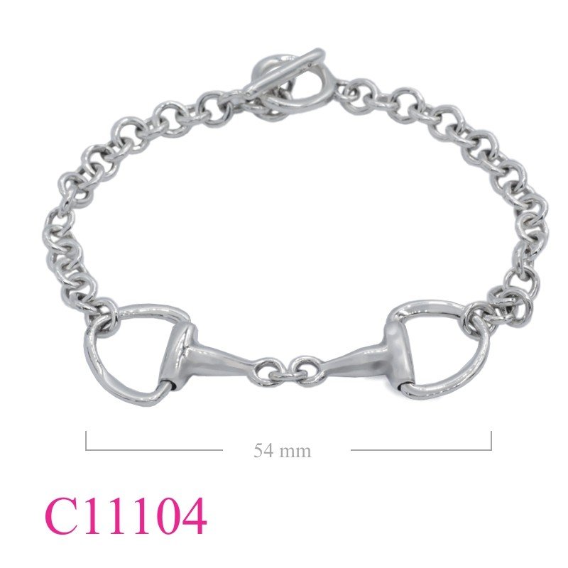 Bracelet, 2 horse bits.