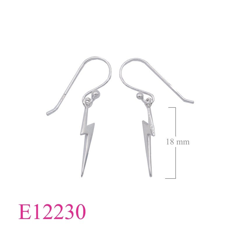 Earrings, 18mm lightning.