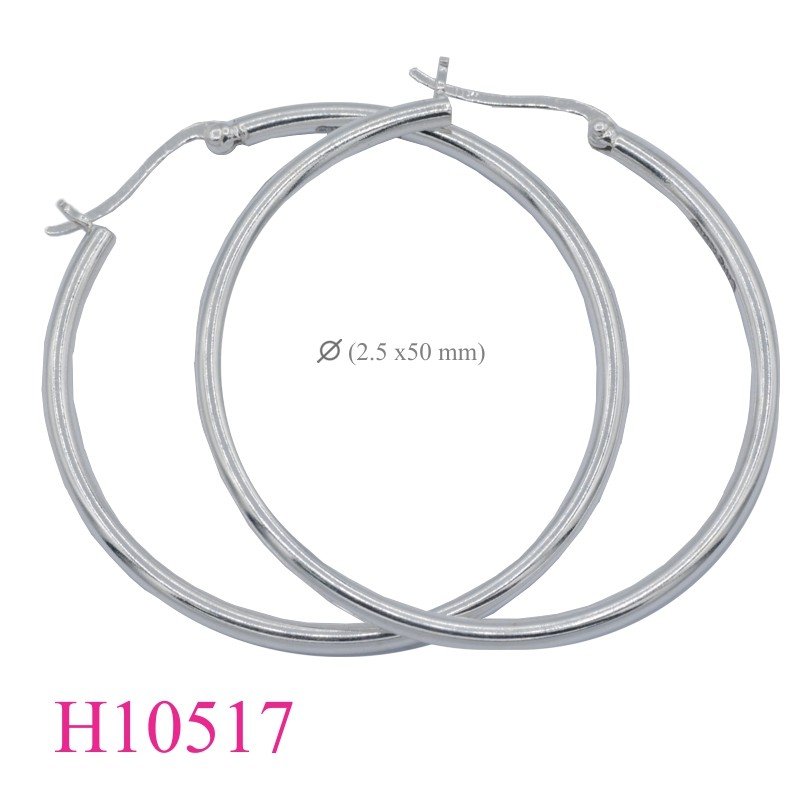 Earrings, 2.5x50mm hoop.