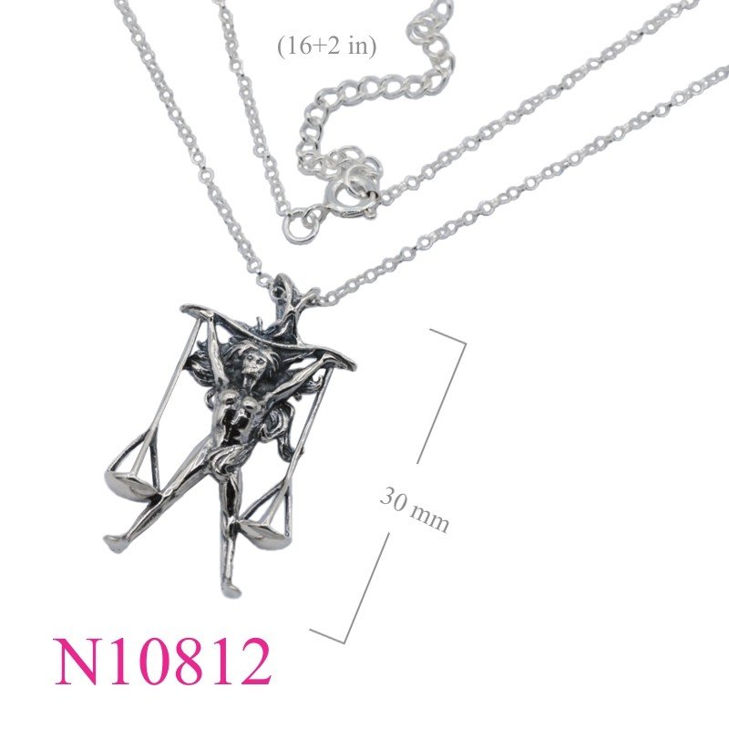 Necklace, 16 inches chain andLibra zodiac charm.