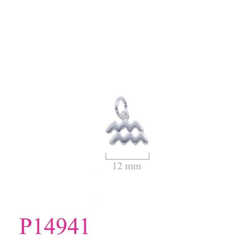 Pendant, Aquarius zodiac sign.