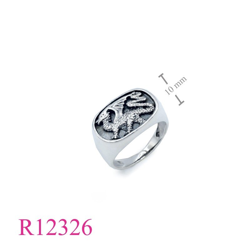 Ring, oval dragon.