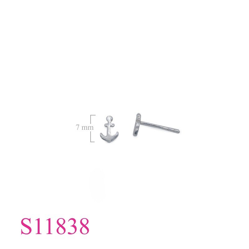 Earrings, anchor.