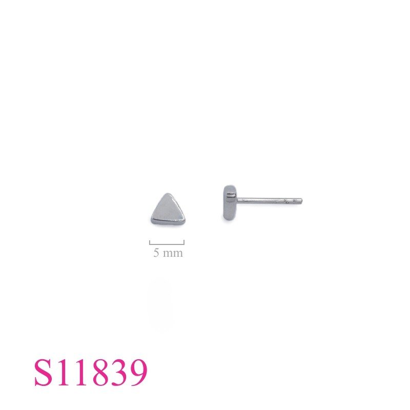 Earrings, 5x5mm triangle.