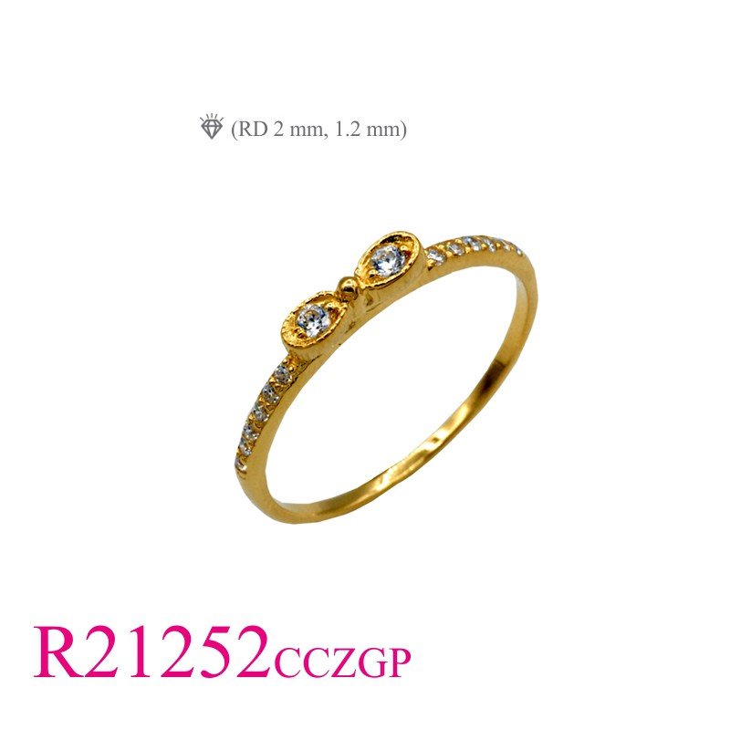 Gold Ring, CZ Ring, Evil eyes Ring, evil eyes and small CCZs with Flash Gold plated.