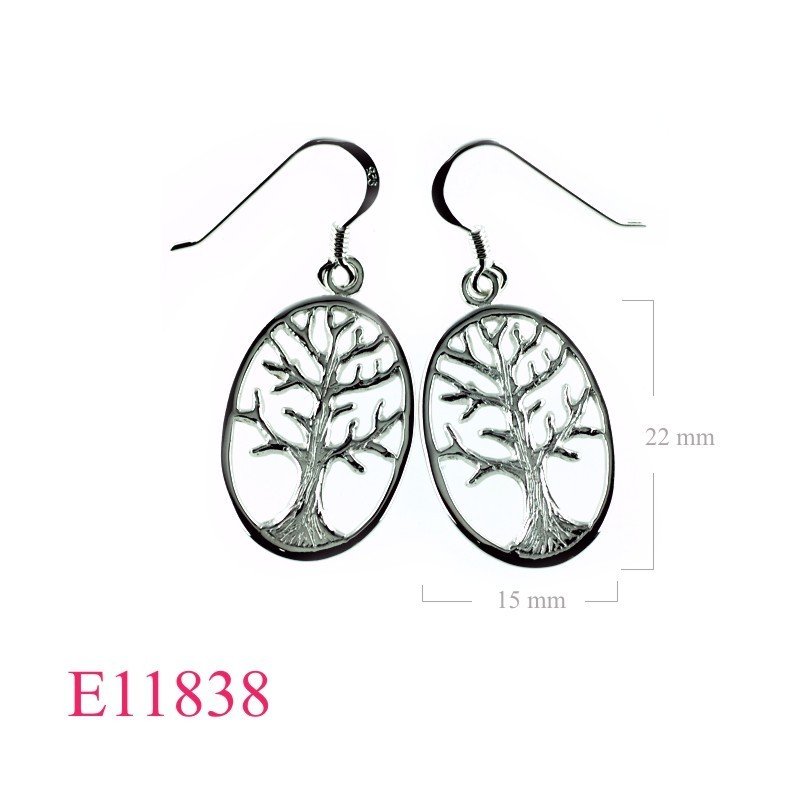 Tree Of Life Earrings, Travel Jewelry Earrings, oval .