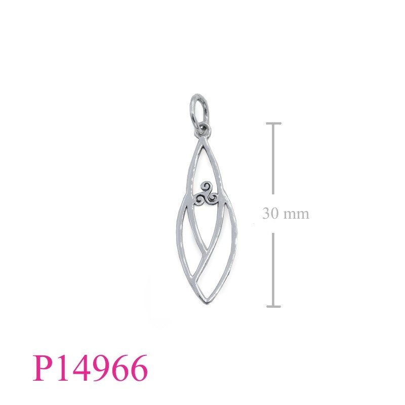 Triskelion Pendant, small Triskelion in drop.