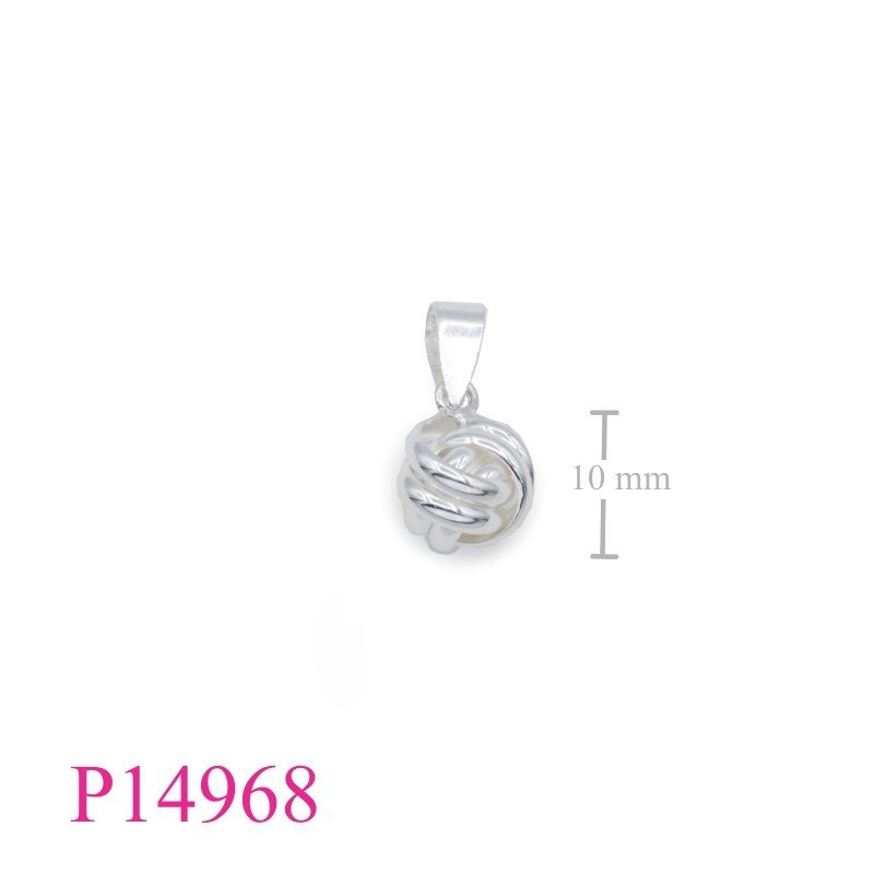 Pendant, 10mm wire ball.
