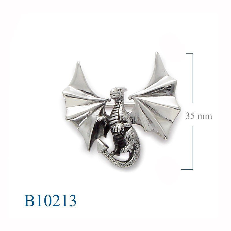 Dragon Brooch, flying dragon.
