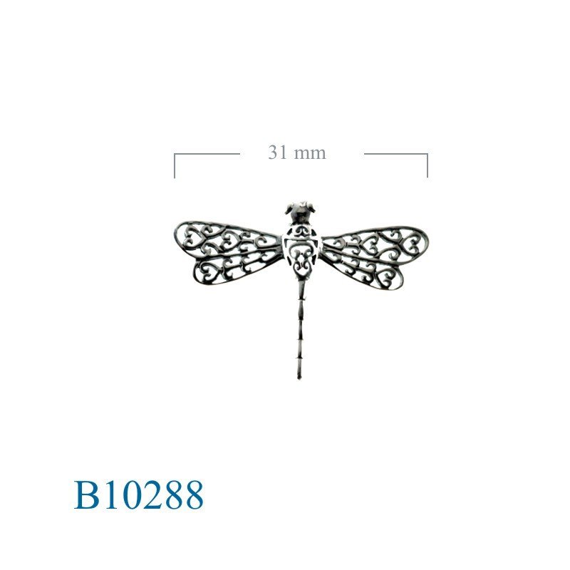 Dragonfly Brooch, stencil dragonfly.