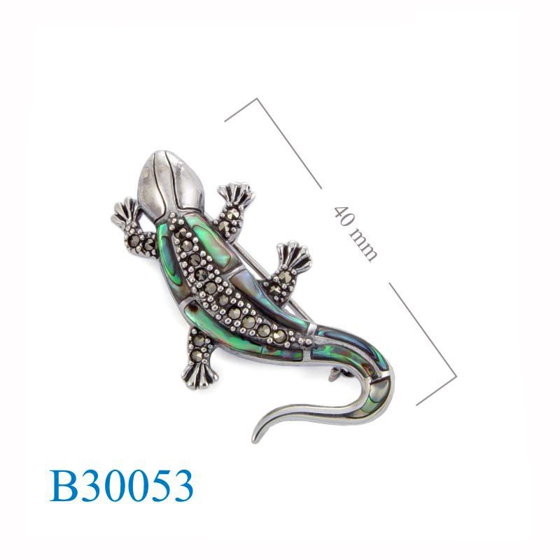 Brooch, marcasite lizard.