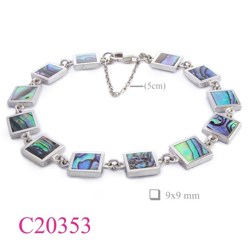 Bracelet, 12 squares.