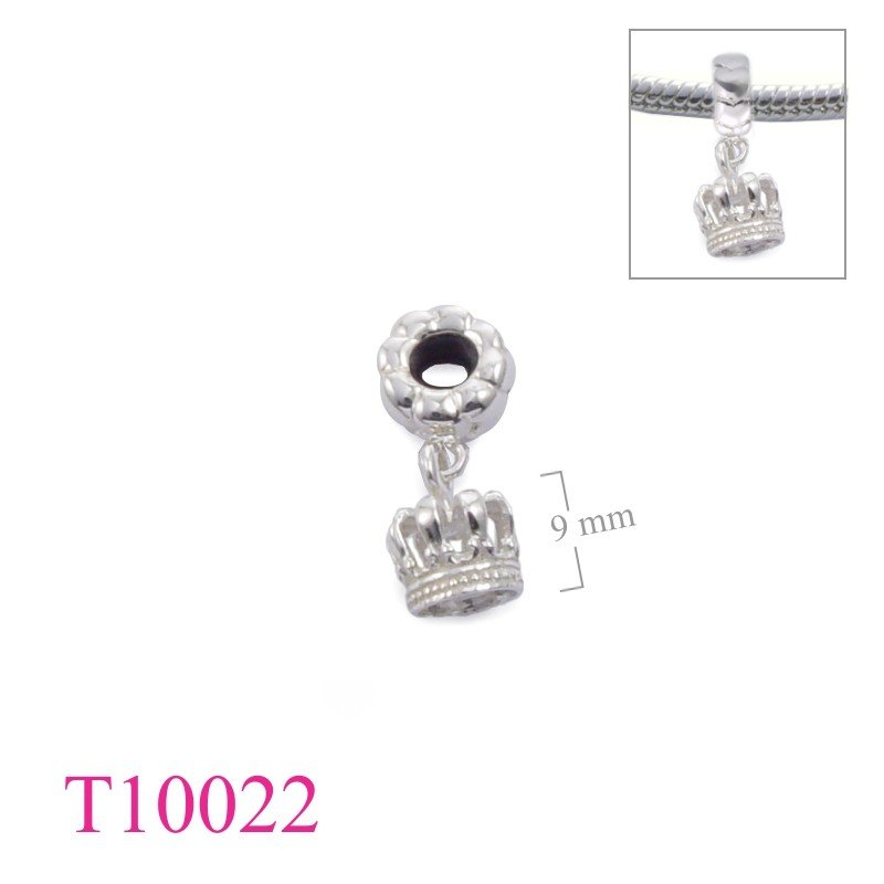 Bead, hearts ring and hanging crown.