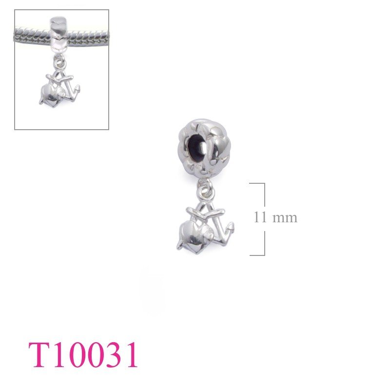 Heart Bead, Anchor Bead, Cross Bead, hearts ring and hanging heart, cross, anchor.