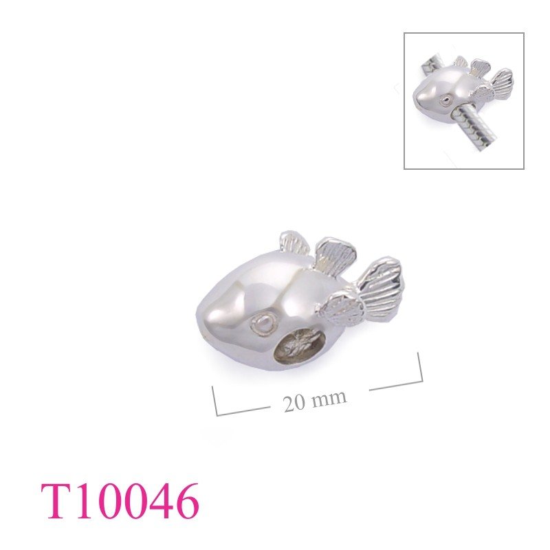 Fish Bead, Travel Jewelry Bead, globe.