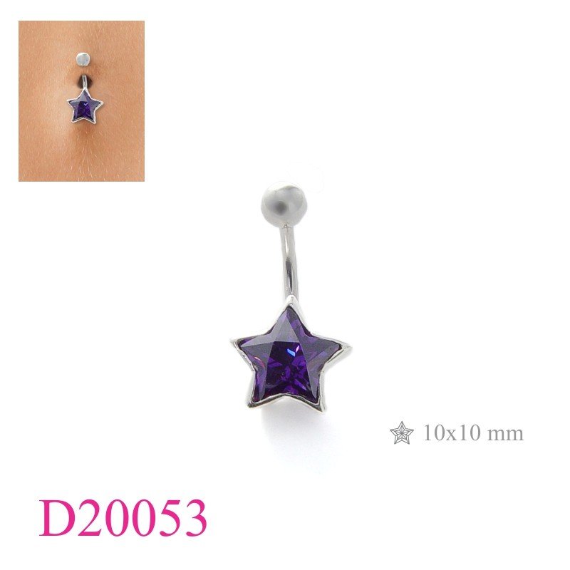 Star Body Jewelry, 10mmm star.