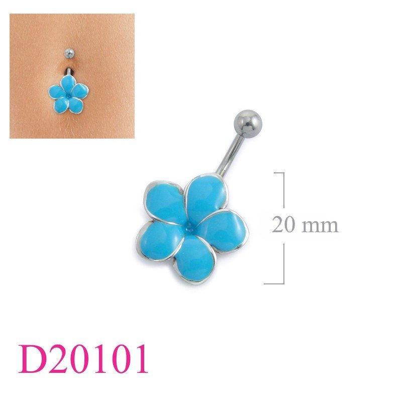 Body Jewelry, enamel champac flower.