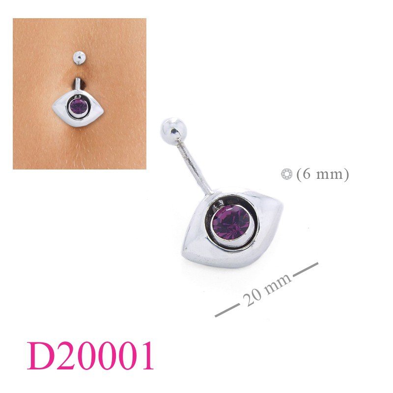 Body Jewelry, eye with 6mm crystal.
